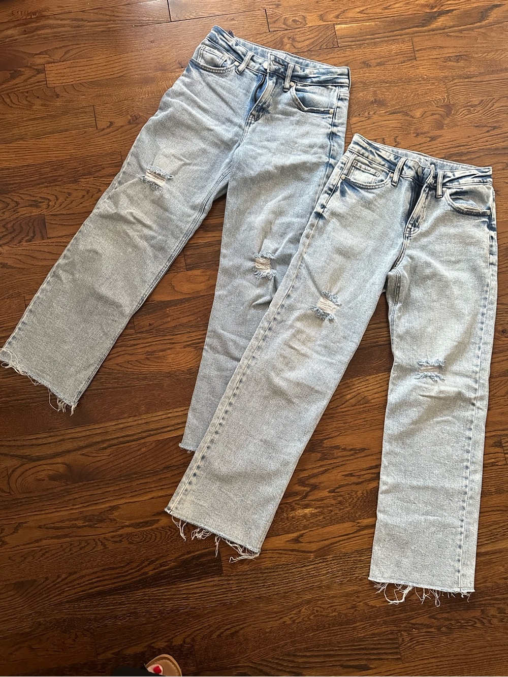 Lot 2: girls, high-rise baggy jeans, art class light wash, size 12